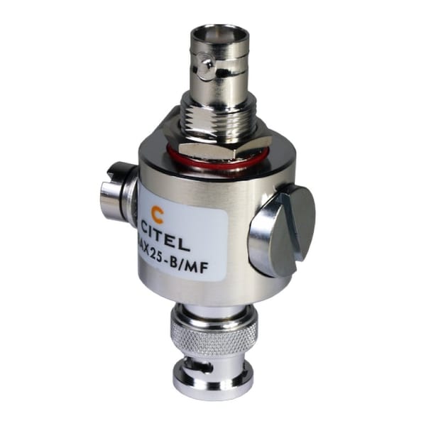 Citel Outdoor RF Protector, Dc-3.5 Ghz, Dc Pass, 190W, Imax 20Ka, Male-Female Bnc Connector P8AX25-B/MF - main